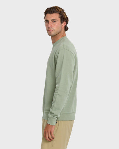 Quick Silver Saltwater Crewneck Sweatshirt - Herb