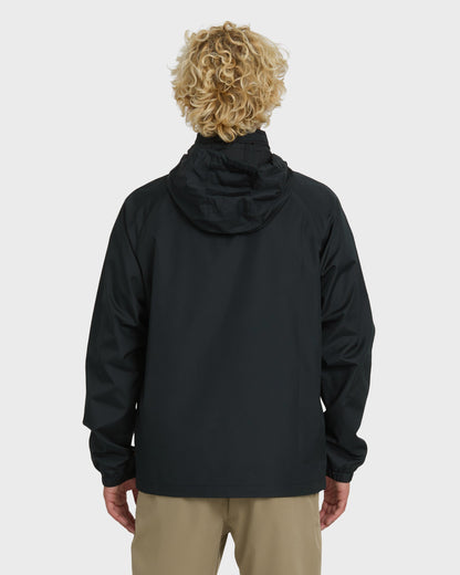 Quick Silver Waterman Shell Shock Water-Resistant Windbreaker - Black