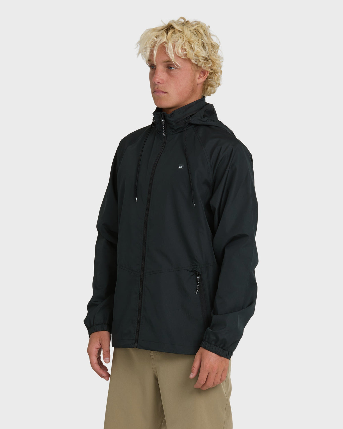 Quick Silver Waterman Shell Shock Water-Resistant Windbreaker - Black