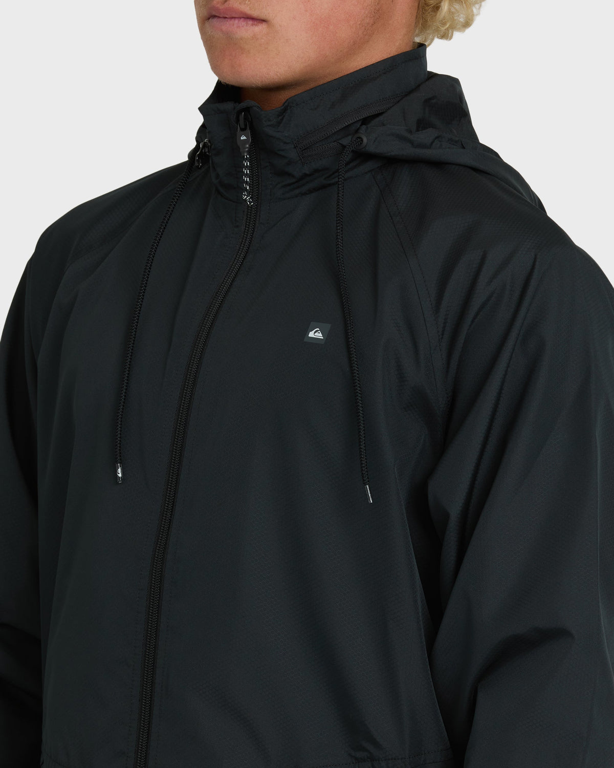 Quick Silver Waterman Shell Shock Water-Resistant Windbreaker - Black