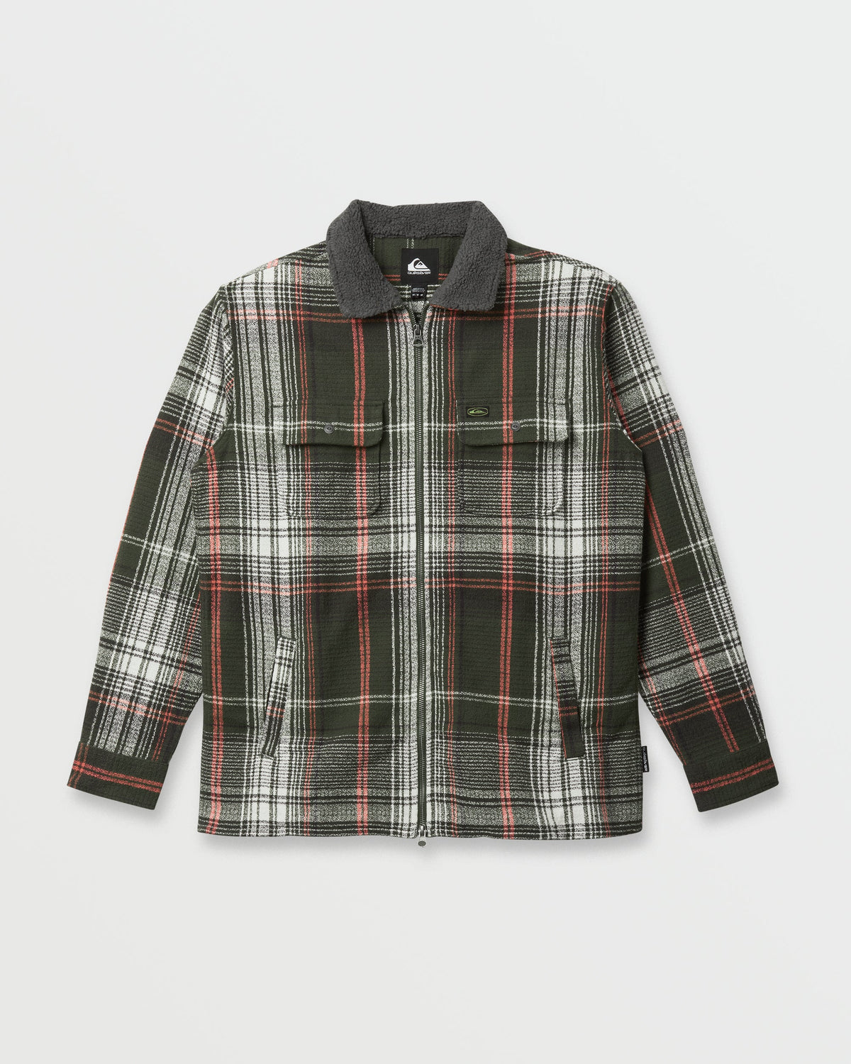 Quick Silver Campo Zip Flannel Shirt - Grape Leaf