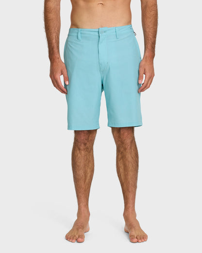 Quick Silver Union Heather 20" Amphibian Hybrid Shorts - Aqua Blue