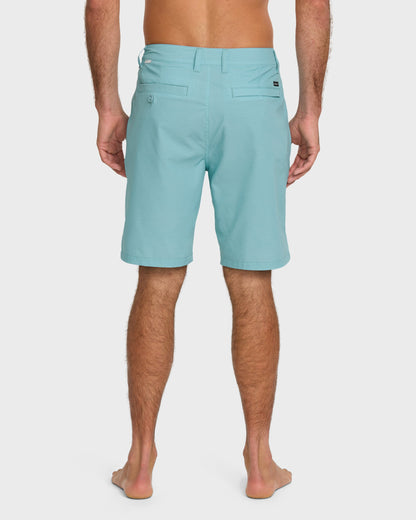 Quick Silver Union Heather 20" Amphibian Hybrid Shorts - Aqua Blue