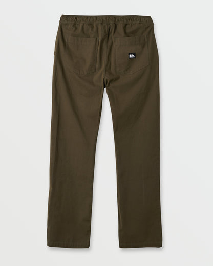 Quick Silver Stretch Canvas Beach Pants - Army
