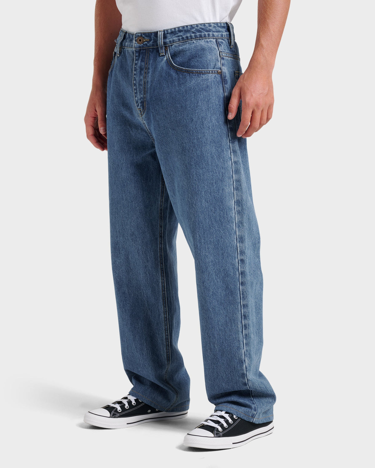 Quick Silver Baggy Denim Pants - Medium Indigo