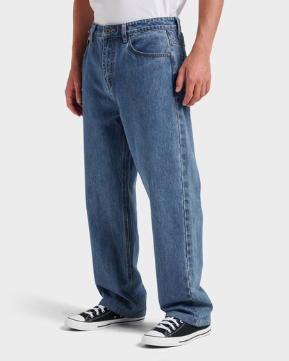Quick Silver Baggy Denim Pants - Medium Indigo