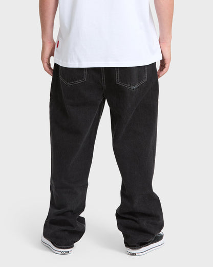 Quick Silver Baggy Denim Pants - Black Wash