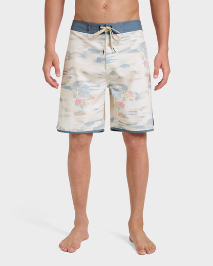 Quick Silver Surfsilk Tropical Surf 19" Boardshorts - Moonstruck
