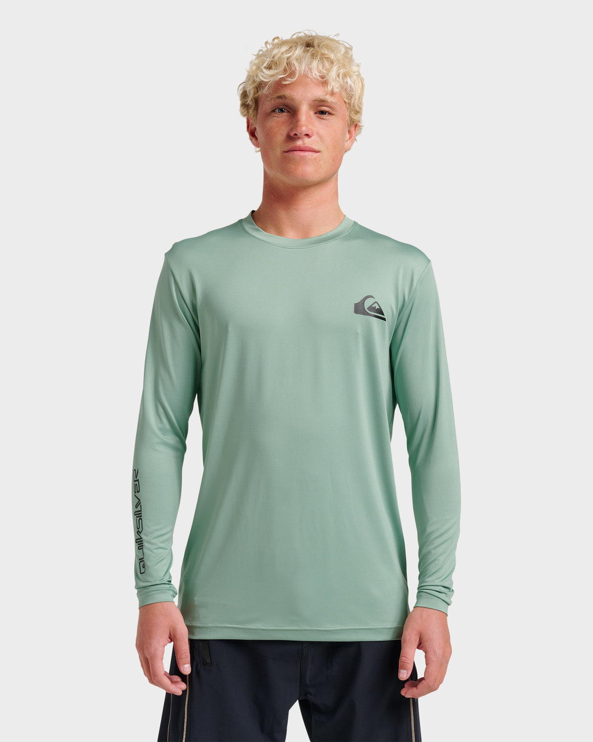 Quick Silver Everyday Long Sleeve Surf Tee - Granite Green