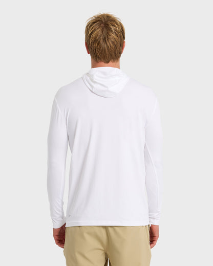 Quick Silver Everyday Hooded Surf Tee - White