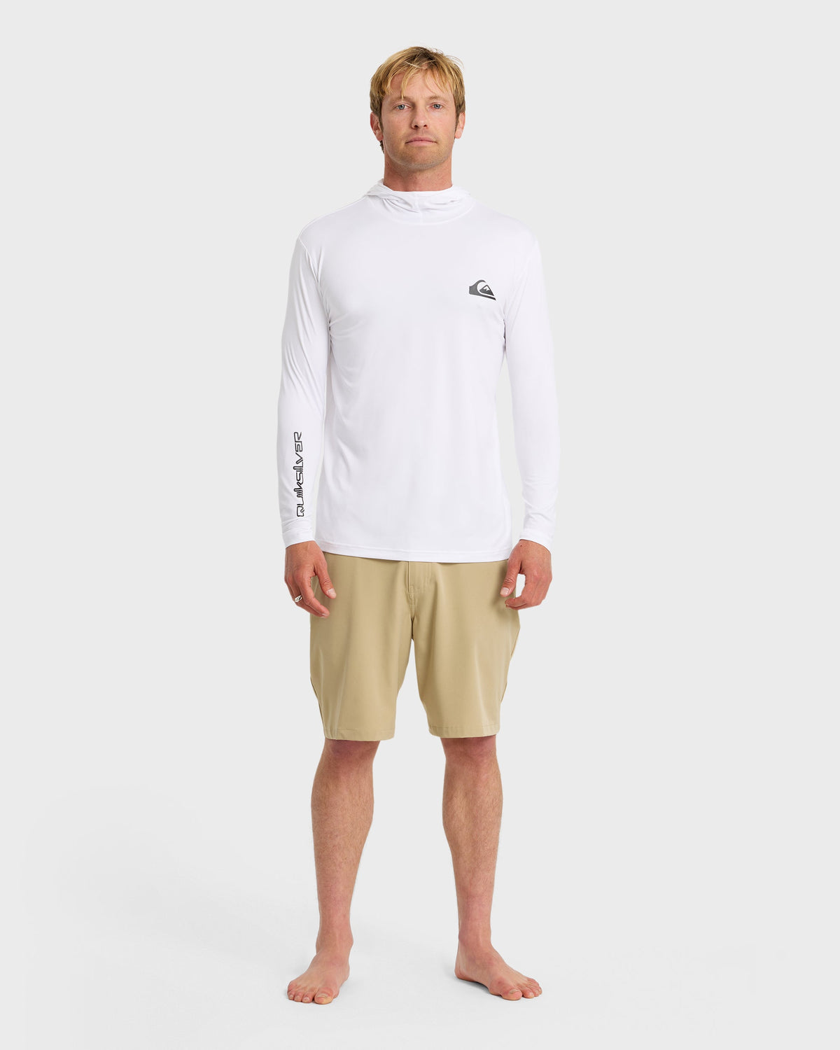 Quick Silver Everyday Hooded Surf Tee - White