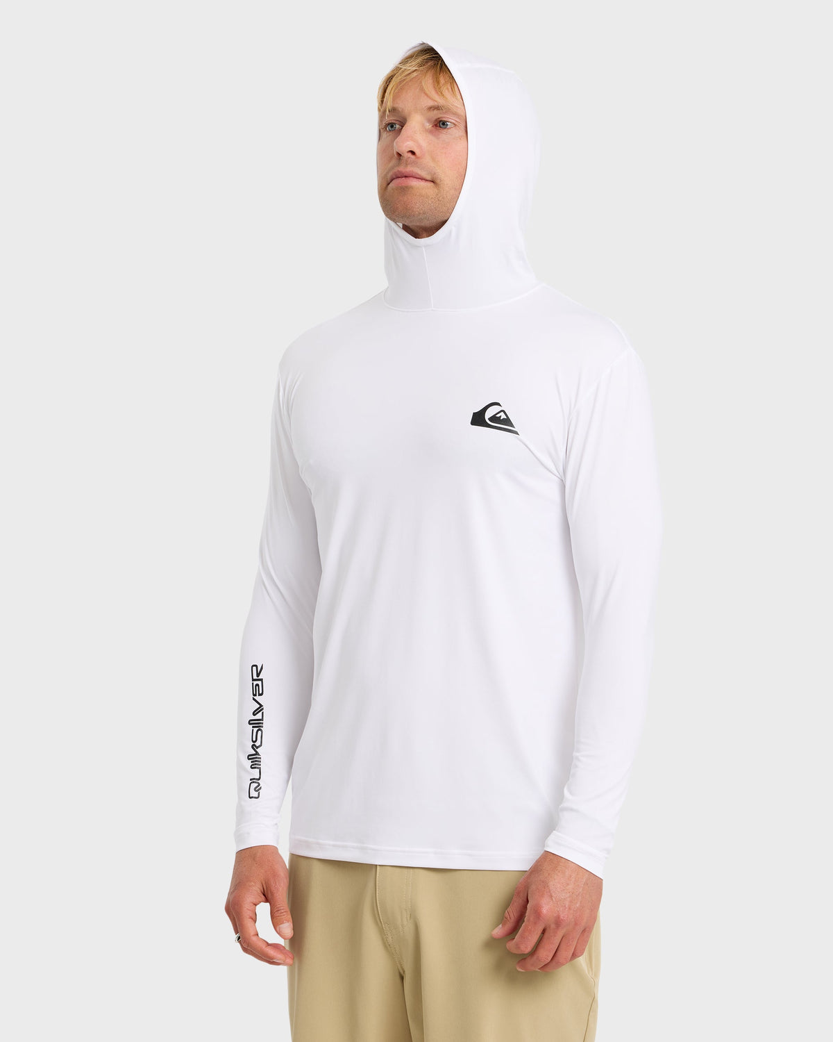Quick Silver Everyday Hooded Surf Tee - White