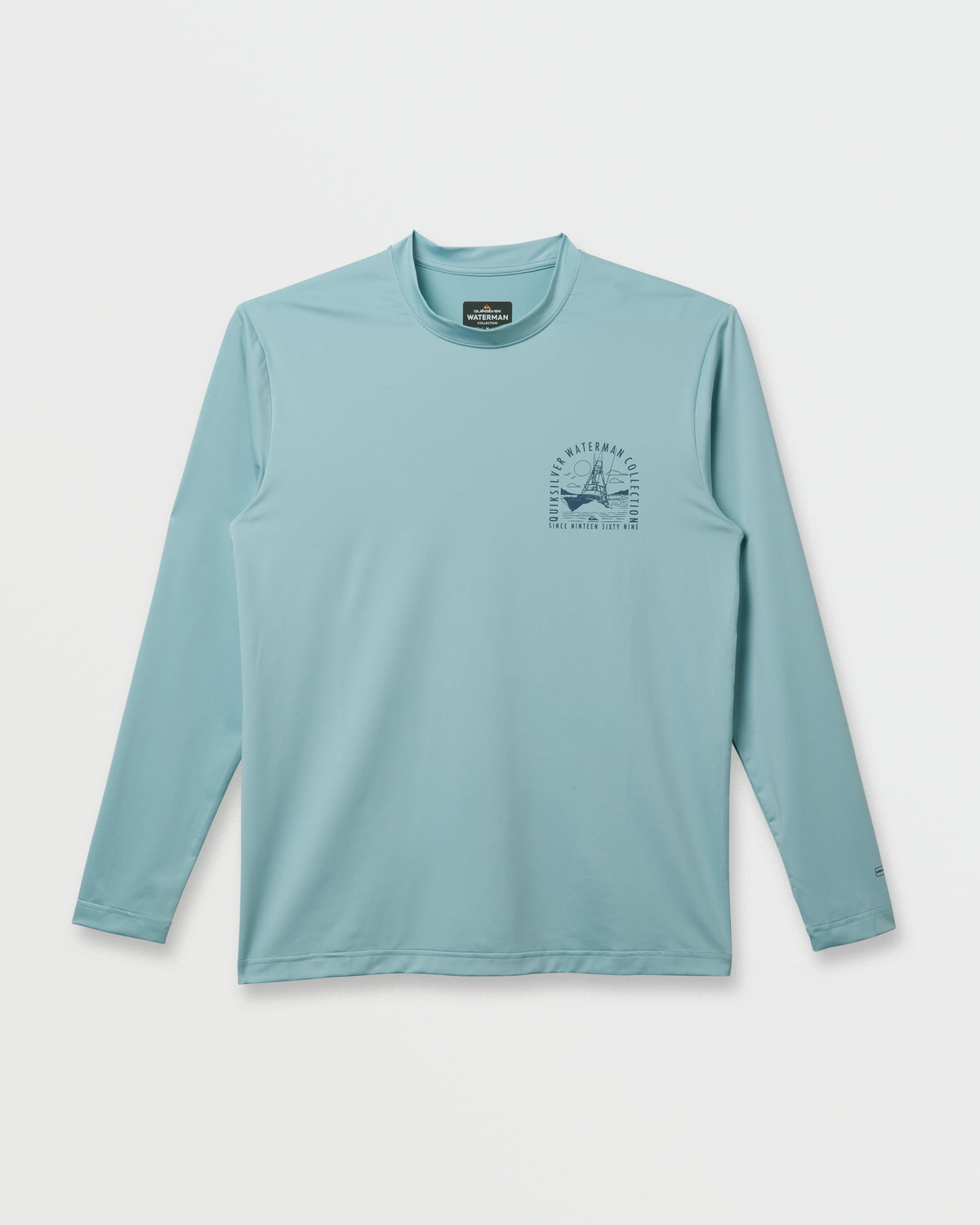 Quick Silver Waterman Coolbreeze Long Sleeve Surf Tee - Sterling Blue
