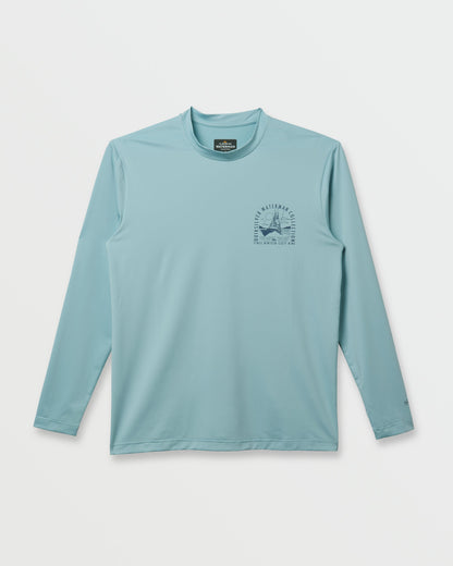 Quick Silver Waterman Coolbreeze Long Sleeve Surf Tee - Sterling Blue