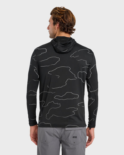 Quick Silver Everyday Hooded Surf Tee - Black