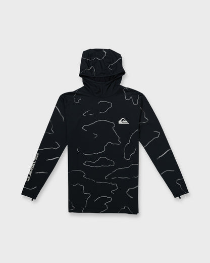 Quick Silver Everyday Hooded Surf Tee - Black