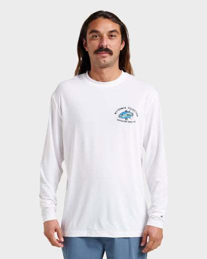 Quick Silver Waterman Coolbreeze Long Sleeve Surf Tee - White