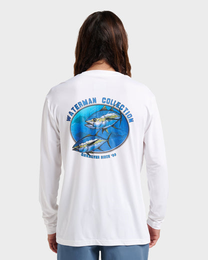 Quick Silver Waterman Coolbreeze Long Sleeve Surf Tee - White