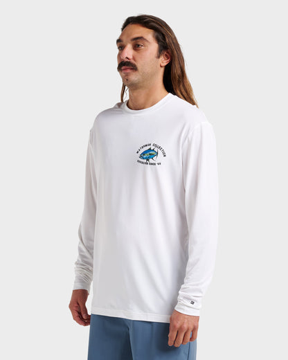 Quick Silver Waterman Coolbreeze Long Sleeve Surf Tee - White