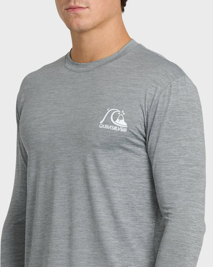 Quick Silver DNA Logo Surf Long Sleeve Surf Tee - Smoked Gray Heather
