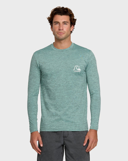 Quick Silver DNA Logo Surf Long Sleeve Surf Tee - Jade Heather