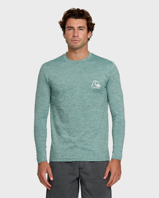 Quick Silver DNA Logo Surf Long Sleeve Surf Tee - Jade Heather