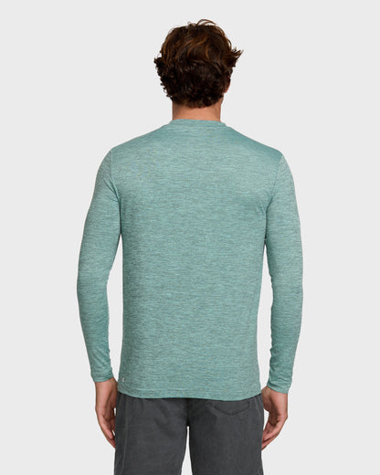 Quick Silver DNA Logo Surf Long Sleeve Surf Tee - Jade Heather