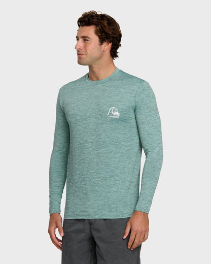 Quick Silver DNA Logo Surf Long Sleeve Surf Tee - Jade Heather