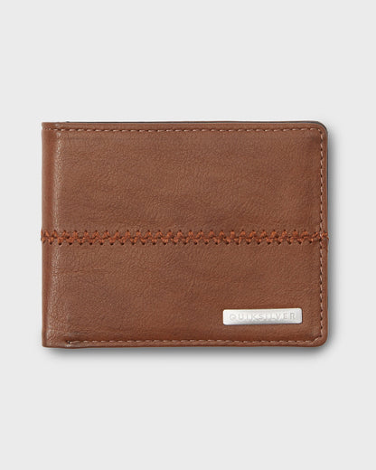 Quick Silver Stitchy 3 Wallet - Chocolate Brown