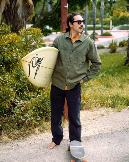 Quick Silver Heron Long Sleeve Shirt - Grape Leaf