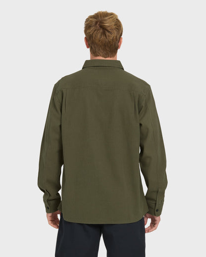 Quick Silver Heron Long Sleeve Shirt - Grape Leaf