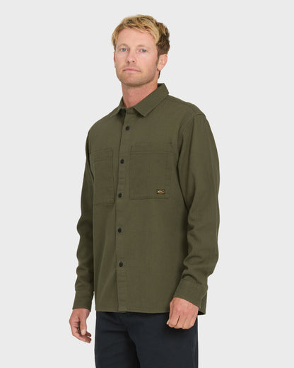 Quick Silver Heron Long Sleeve Shirt - Grape Leaf