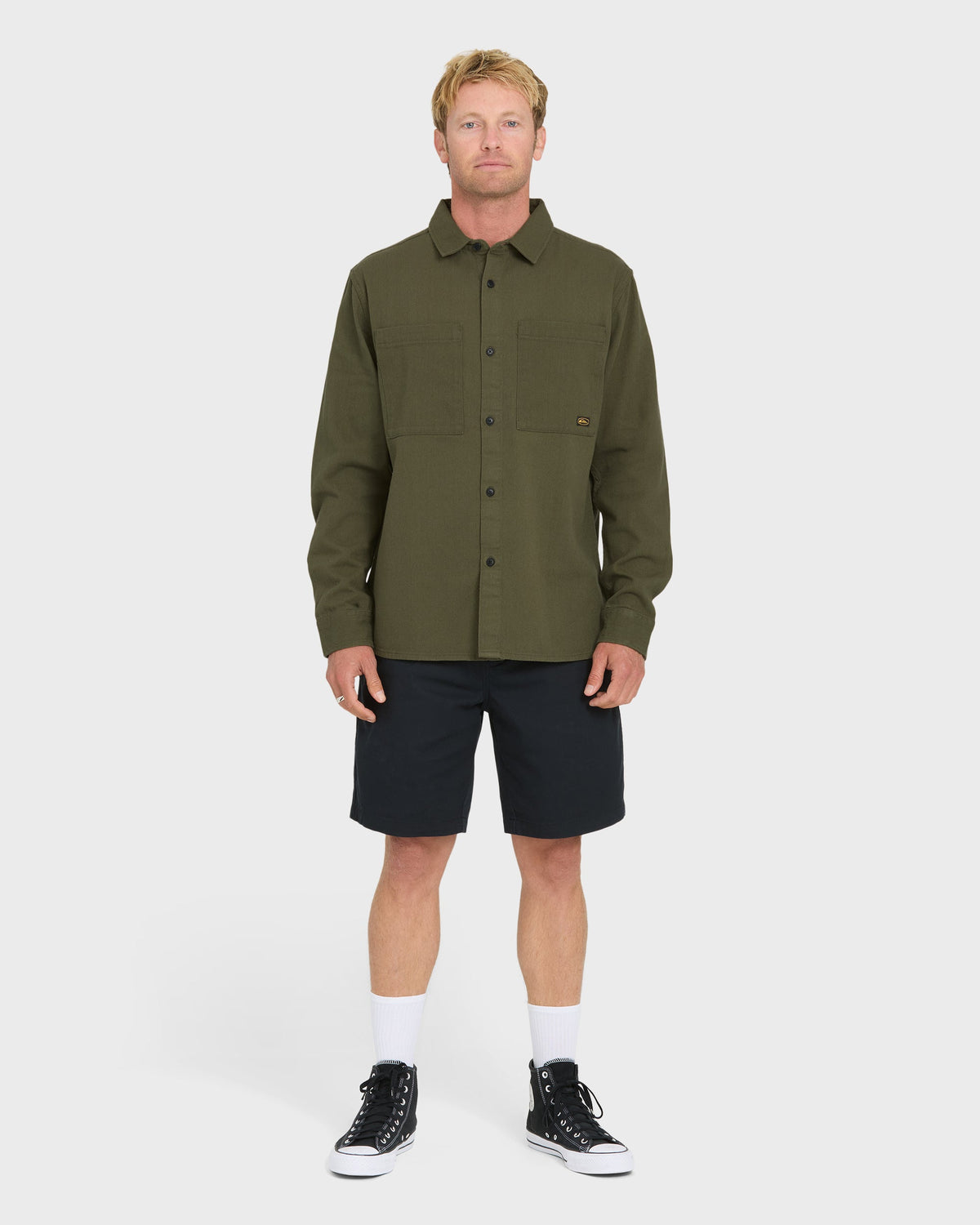 Quick Silver Heron Long Sleeve Shirt - Grape Leaf