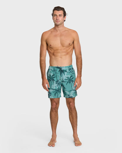 Quick Silver Waterman Off The Grid 17" Swim Trunks - Aqua