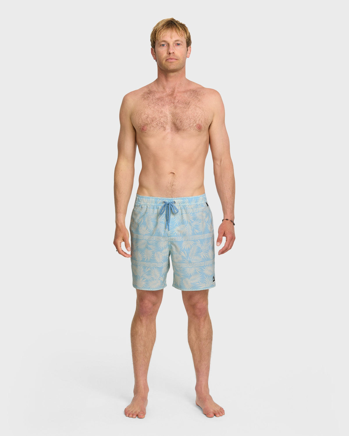 Quick Silver Waterman Fern Garden 17" Swim Trunks - Beach Blue