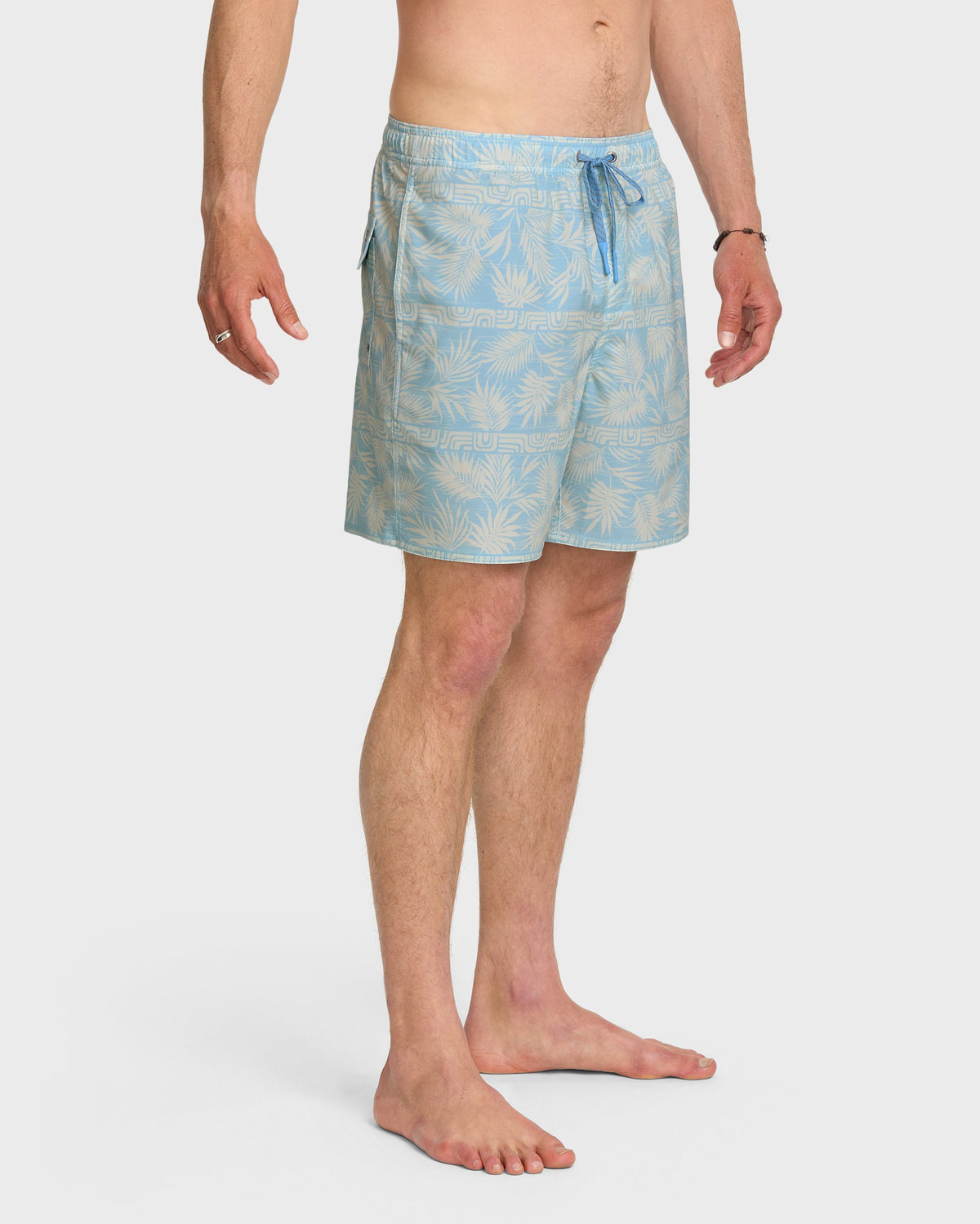 Quick Silver Waterman Fern Garden 17" Swim Trunks - Beach Blue
